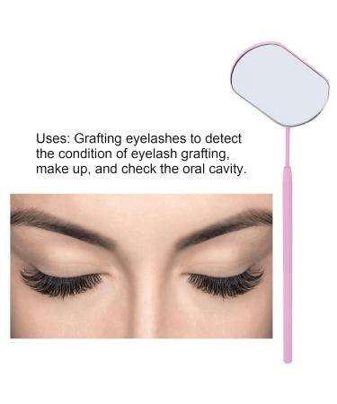 Buy Grafted Eyelash Mirror | Stainless Steel Dental Inspection Mirror | Compact Eyelash Tool for Women - Pink | International Shipping - Buy Online on GoSupps.com