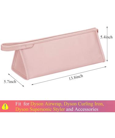 PU Leather Travel Case for Dyson Airwrap Styler - Waterproof Organizer Bag for Shark FlexStyle Attachments - Pink - Buy Online on GoSupps.com