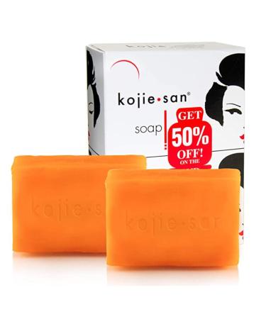 Kojie San Skin Brightening Soap - Original Kojic Acid Soap for Face & Body - Cosmetic Soap for Beautifully Fresh Skin (2 X 135g Bars)