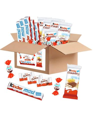 Assortment of 200 Kinder Schokobons, Mini Bueno, Country, Maxi chocolates | To share on Valentine's Day, a Party, a Birthday