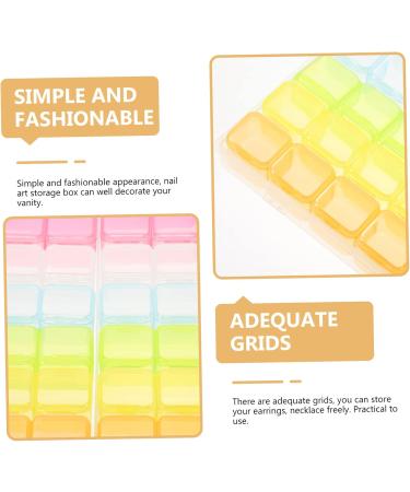 minkissy 3 Sets Nail Art Storage Box Nail Acrylic Powder Manicure Accessories Holding Makeup Drawer Nail Jewelry Desktop Accessories Nail Accessory Container Diamond Abs Storage Rack - Buy Online on GoSupps.com