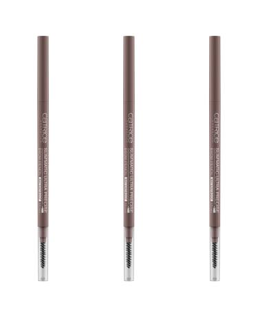 Catrice eyebrow pencil - Catrice Slim'matic Ultra Precise Brow Pencil with eyebrow brush 3 Pack (3x0.05g) No. 030 Dark 0.05 g (3 SPACK) 030 Dark