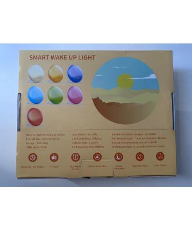 Ghustar Lichtwecker Wake Up Light - Daylight Alarm Clock with Sunrise & Sunset 7 Colors 2 Alarms 7 Natural Sounds FM Radio 20 Brightness Levels Ideal LED Night Light for Adults - Buy Online on GoSupps.com