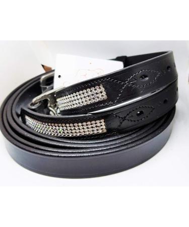 Aces GENUINE HORSE HEAVY DUTY STRONG BLING DIAMANTE STIRRUP LEATHER SS BUCKLE (BLACK) PONY - Buy Online on GoSupps.com