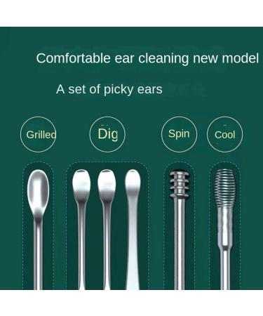 Ear Scoop 6-Piece Set of Ear Picking Tools Adult Ear Pick Ear Scoop Stainless Steel Portable Keychain Ear Scoop - Buy Online on GoSupps.com