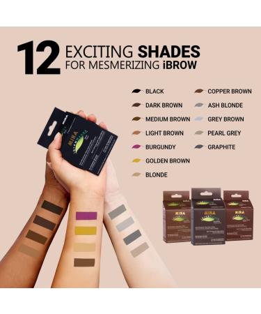 Mina ibrow Hair Color Light Brown - Natural Spot Coloring Hair Tinting Powder | Water and Smudge Proof | No Ammonia, No Lead | 100% Gray Coverage | Vegan & Cruelty-Free - Buy Online on GoSupps.com