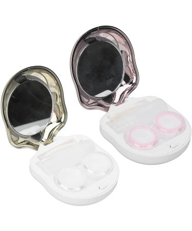 Portable Cartoon Paw Contact Lens Container with Mirror - Lightweight Travel Case in Golden - Ideal for International Shipping - Buy Online on GoSupps.com
