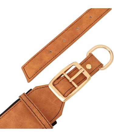 Personalized PU Leather Dog Collar for Large Breeds | Soft Thick Padded Neck 48-58cm - Ideal for Rottweiler & Mastiff - Buy Online on GoSupps.com