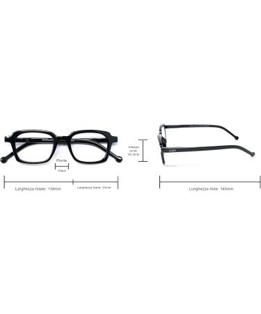 Gian Marco Venturi Unisex Sondrio Reading Glasses - Stylish Black Eyewear for Comfortable Reading - International Shipping Available - Buy Online on GoSupps.com