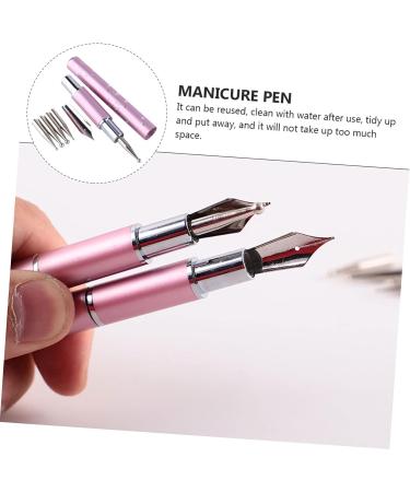 FOMIYES 1 Set Nail Art Pen Nail Dotting Pen Builder Gel Brush Diy Embroidery Tool Nail Accessories Nail Painting Pen Nail Dotting Tools Nail Tools Stainless Steel Pencil Painted - Buy Online on GoSupps.com
