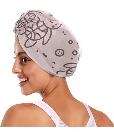 Line Turtle Hair Towel 2 Pack - Super Absorbent Quick Dry Hair Turbans for Women & Girls - Ultimate Hair Drying Solution - Buy Online on GoSupps.com