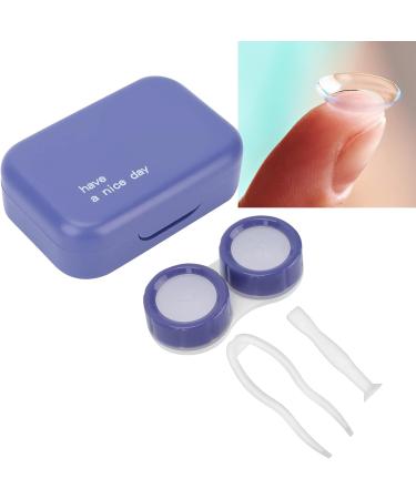 Waterproof Contact Lens Storage Container Case - Complete Accessories for Storing Contact Lenses (Dark Purple) | International Shipping Available - Buy Online on GoSupps.com