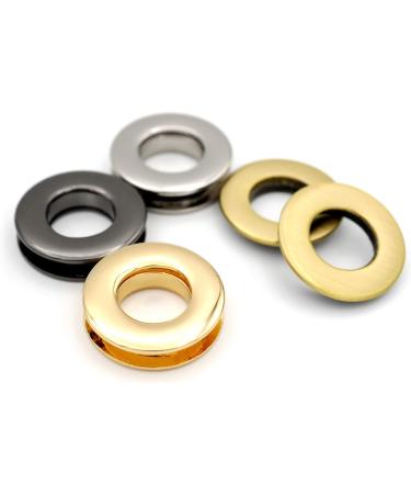 CRAFTMEMORE Metal Push Snap Together Grommet Flat Surface Snap Rings Eyelet O-Rings Purse Loop Easy Installation Pack of 4 (11mm (7/16")  Silver) 11mm (7/16") Silver - Buy Online on GoSupps.com
