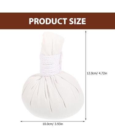 Niyangle Thai Spa Herbal Massage Compress Balls - 2pcs Relaxing Aroma Therapy for Home Spa - Hot Massage Balls 12x10cm - White - Buy Online on GoSupps.com