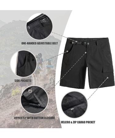 Maamgic Men's Waterproof Quick Dry Cargo Hiking Shorts - Charcoal, Size 33 | Perfect for Camping, Fishing, and Outdoor Activities - Buy Online on GoSupps.com