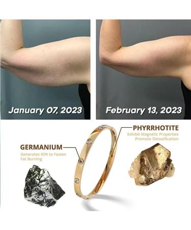 Flysmus Carly Mineral Detoxify Bangle Anti Swelling Therapy Bracelets Lymph Drainage Bracelet Lymph Drainage Magnetic Bracelet Weight Loss Bracelet Men and Women (Rose Gold) - Buy Online on GoSupps.com