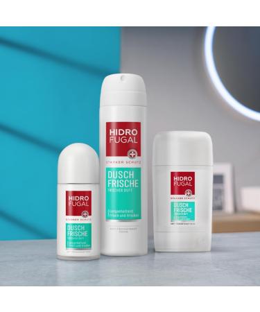  Hidrofugal Hidrofugal Fresh Shower Roll-on (50 ml) strong antiperspirant protection with a pleasant fresh fragrance deodorant for strong protection without ethyl alcohol - Buy Online on GoSupps.com