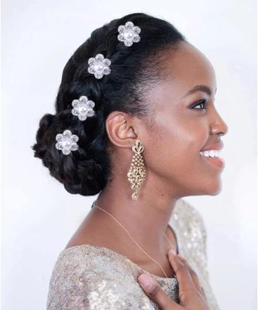 40Pcs Rhinestone Hair Pins - Colorful Rose Flowers Butterfly Pearl Crystal Embellished Bobby Pins for Women, Girls - Wedding Hair Accessories (3 Styles) - Buy Online on GoSupps.com