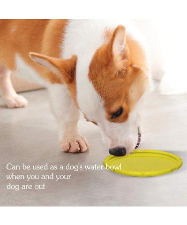 Vivifying Frisbee Dog - 2 Pack 18 cm Natural Rubber Dog Frisbees for Land & Water (Green + Yellow) - Perfect for Active Play | International Shipping Available - Buy Online on GoSupps.com
