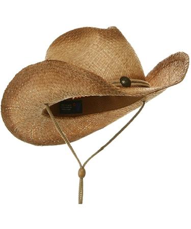 MG Outback Tea Stained Raffia Straw Hat - Natural Tea | One Size - Buy Online on GoSupps.com