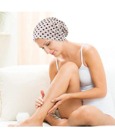 Pretyzoom Chemo Hat for Women | Cotton Night Cap & Hair Turban | Comfortable Sleep Headgear for Hair Loss (Black & Beige 29x27 cm) - Buy Online on GoSupps.com