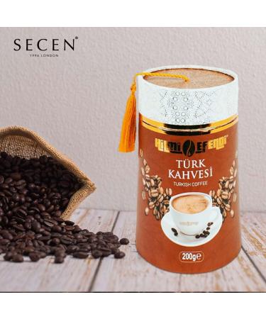 HILMI EFENDI - Turkish Coffee 200 Gr Ground Premium Ground Turkish Coffee Traditional Turkish Coffee 200 g Gift Boxed Roasted Arabica Coffee - Buy Online on GoSupps.com