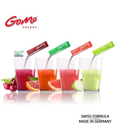 Inodrink AG GoMo ENERGY Variety Mix of 100 natural vitality drinks Sugarfree performance enhancer for body and mind Increase in energy alertness focus and concentration levels MIXED FRUITY BOOST 4x3 portions - Buy Online on GoSupps.com