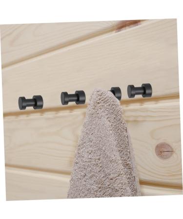 Hemobllo 4pcs Hooks Bathroom with Mounted Waterproof Home Premium Practical Mount Household Screws Towels 2.9X1.8CM Black - Buy Online on GoSupps.com