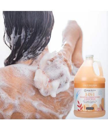 Shop Ginger Lily Farms 3-in-1 Shampoo Conditioner & Body Wash - Coco Mango | 100% Vegan & Cruelty-Free | 1 Gallon Refill - Buy Online on GoSupps.com