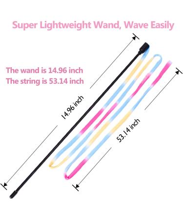 MintCat 3PCS Interactive Cat Rainbow Wand Toys - Colorful Cat String Toy, Kitten Teaser Wand for Indoor Cats - Buy Online on GoSupps.com