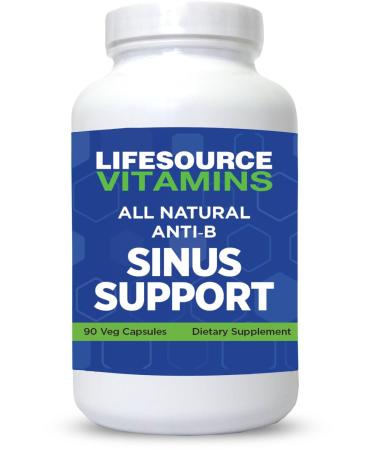 LifeSource Vitamins All Natural Anti-B Sinus Support 14 All Natural Ingredients - 90 Capsules - Proprietary Formula