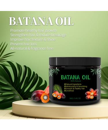 Batana Oil Hair Growth Agent - 100% Pure & Natural Enhances Thickness for Men & Women 3.52 Oz (2 Units) - International Shipping Available - Buy Online on GoSupps.com