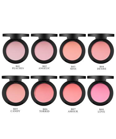 LAMUSELAND 8 Colors Velvet Blush - B02 ANGELIC | Long-Lasting Soft Matte Blusher - Buy Online on GoSupps.com