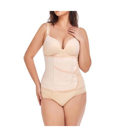 Postpartum Belly Band Abdominal Binder C-Section Recovery Belt Belly Wrap Skin-Friendly Compression Wrap for Post Surgery Recovery (Large  Z-Beige) Large Z-beige