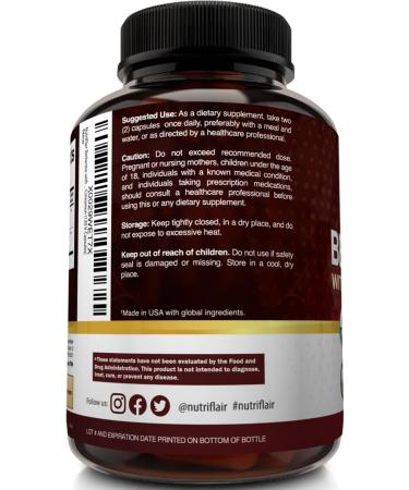 NutriFlair Organic Berberine with Ceylon Cinnamon 1450mg - 120 VEGETARIAN Capsules - Buy Online on GoSupps.com