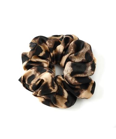 Fliyeong Premium Quality Women Ponytail Holder Vintage Leopard Print Cloth Hair Rope Elastic Band Decor