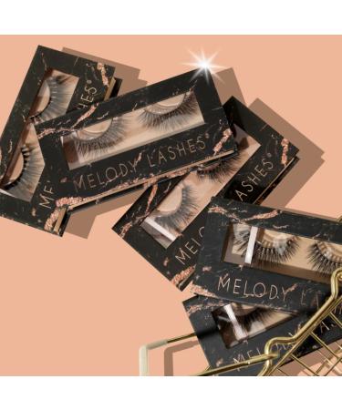 Melody Lashes | Natural Ultra Fluffy Cat Eye Eyelashes | Premium Quality Soft Cotton Strap - Perfect for All Eye Shapes - Buy Online on GoSupps.com