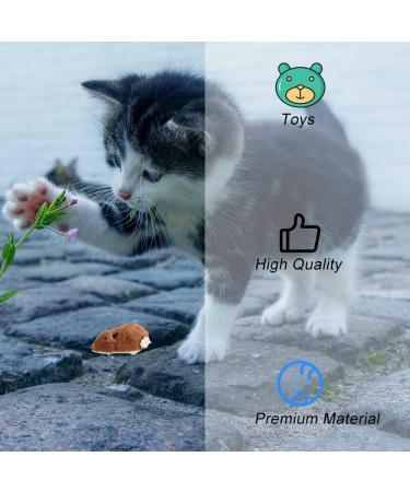 QYNuLi Clockwork Mouse Toy Plush Interactive Cat Toy Cute Moving Mouse Toy for Hard Surfaces and Flat Surfaces (Random Color) - Buy Online on GoSupps.com