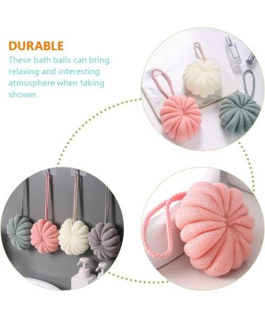 ABOOFAN 8 Pcs Pumpkin Bath Flowers | Cute Loofah Scrubber & Shower Puff for Kids | Skin-Friendly Bathing Sponge & Body Wash Essentials - Buy Online on GoSupps.com