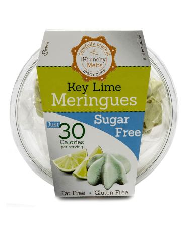 Krunchy Melts Sugar Free Key Lime Meringue Cookies - Zero Net Carbs, Gluten Free, Nut Free, 30 Calories - Low Calorie Sweet Treats - Kosher Pareve - 2oz (Pack of 1) - Buy Online on GoSupps.com