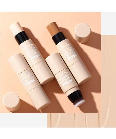 Contour Stick Highlighter Makeup Set - 2Pcs Creamy Bronzer & Highlighter Pen with Brush for Face Sculpting and Brightening - Waterproof Formula - 2 Count Pack - Buy Online on GoSupps.com