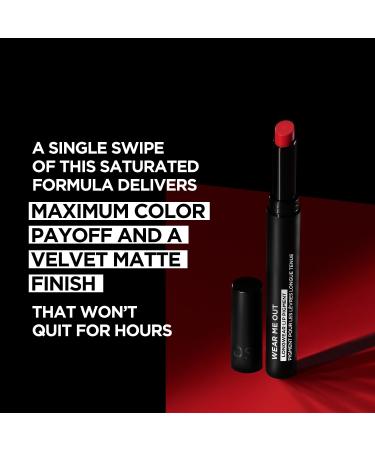 Deck of Scarlet Wear Me Out Longwear Lipstick - Matte Finish Moisturizing Vitamin E & Jojoba Oil - Temptress | International Shipping - Buy Online on GoSupps.com