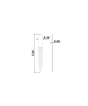 Mont Bleu Small Premium Glass Nail File - Handmade in Czech Republic - Lifetime Guarantee - Best Crystal File for Natural Nails - Buy Online on GoSupps.com