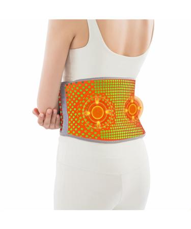 Tosoft 360 -Physiotherapy back bandage lumbar support belts for seniors women and men self-warming thermal abdominal waist warmer abdominal control decompression belt unit size gray