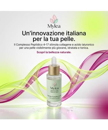  Mylea Natual Care Peptide Complex Serum Made in Italy with Hyaluronic Acid Tetrapeptide-21 Lactobionic Acid Anti-Aging Moisturizing Firming for Face Neck and Neckline - Buy Online on GoSupps.com