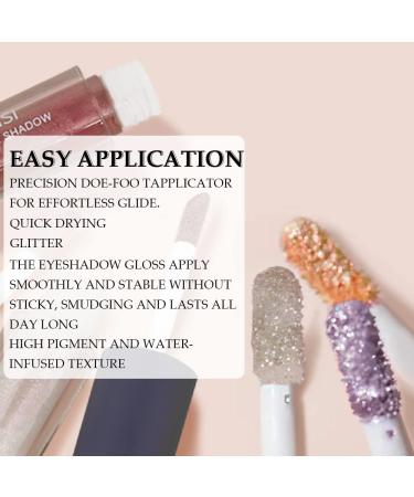 5Pcs Transparent Golden Liquid Glitter Eyeshadow Sticks Set - Waterproof & Quick-Drying Eyeliner for Party Makeup - Buy Online on GoSupps.com