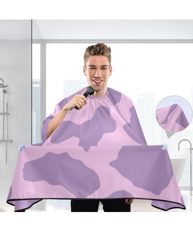 Waterproof Barber Cape - Purple Cow Spot & Cheetah Hair Cutting Bib for Men & Women | Unisex Hairdresser Capes - Buy Online on GoSupps.com