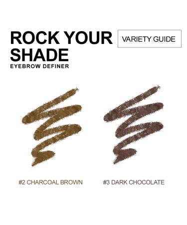 SHILLS Professional Long Lasting Waterproof Eyebrow Pencil in Charcoal Brown - 2 Count - Buy Online on GoSupps.com