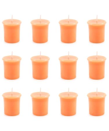 Pajoma fragrance votive candle 12 pieces of 55 g mango-orange |Marble votive candle burning time approx. 17 hours - height 5 cm 4 cm |Premium quality mango-orange 12