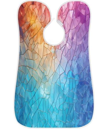 Colorful Abstract Beard Bib Apron | Beard Hair Catcher for Men | Perfect Father's Day & Christmas Gift for Dad | Includes 2 Suction Cups - Buy Online on GoSupps.com